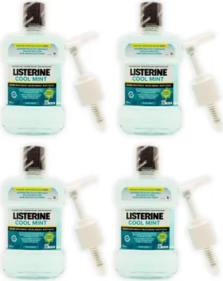 Produktbild von 4x Listerine Cool mint - Zero 1000 ml mit Pumpe - doppelte Menge