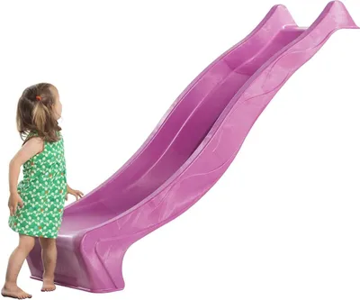 Produktbild von Wellenrutsche 300 cm für Podesthöhe 150 cm Anbau und Wasserrutsche für Spielturm Farbenwahl Farbe Rutsche: Violett