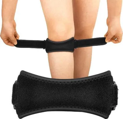 Produktbild von Jumada's – Patellabandage: Schwarze Version – Einheitsgröße – Patellabandage – verstellbarer Kompressionsverband – Kniebandage – Kniebandage – Kniebandage – Kniebandage – Kniebandage – elastisches Neopren – Sportbandband – Damen und Herren –