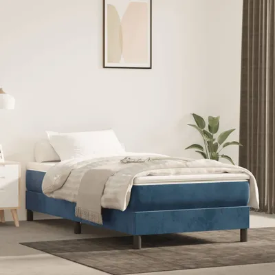 Produktbild von Design Taschenfederkernmatratze Dunkelblau 80x210x20 cm Samt, Taschenfederkernmatratzen 2024 Neu