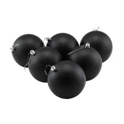 Produktbild von Kunststoffkugel, Durchmesser 10 cm, schwarz, 6 Stück matt