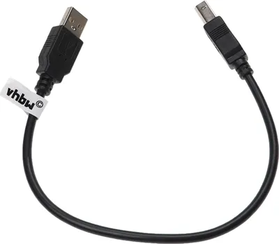 Produktbild von vhbw USB A auf USB B Druckerkabel Scannerkabel Adapterkabel - 0,3 m Schwarz