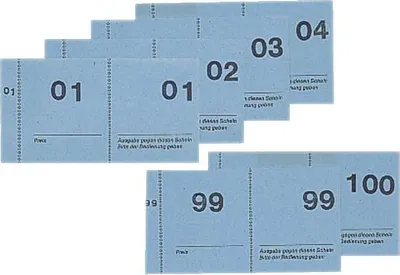 Immagine prodotto di SIGEL GN101 Blocchetto di numerazione - 1-100, 5 colori assortiti, 105x50 mm, 100 fogli