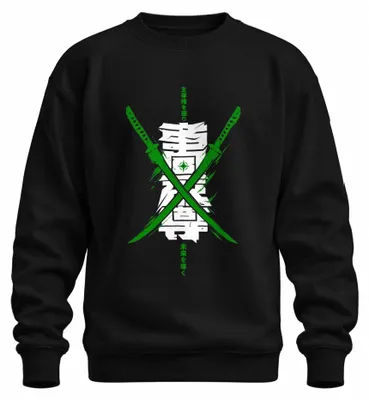 Obrázok produktu pre Tričko s kapucňou, štýl "Samuraj Katana", japonský dizajn, čierna farba, veľkosť M