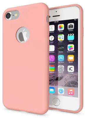 Produktbild von Apple iPhone 7 Liquid Silikon Handy Hülle von NALIA, weiches Hard Cover Case Dünn Fresh Pink