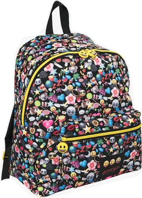 Produktbild von PERLETTI Schulrucksack Schultasche EMOJI leicht bunt bequem Kinder Jugendliche
