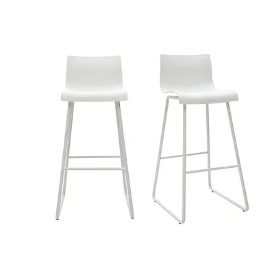 Produktbild von Miliboo - Design-Barhocker Weiß 76 cm (2er-Set) ONA