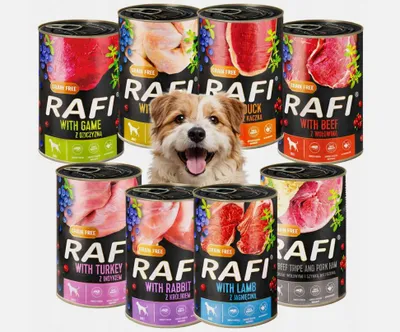 Image de Nourriture humide pour chiens Dolina Noteci RAFI Adult sans céréales 8x400g MIX de saveurs