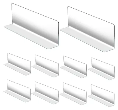 Produktbild von Regalteiler aus Kunststoff 10 Stück 20X3X6cm Transparente Trennwände für Supermarktregale und Lagerorganisation