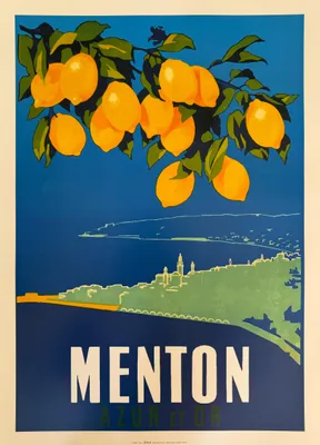 Image de Menton - Citrons - 50x70cm Affiche Poster