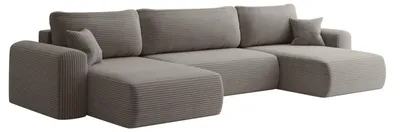 Zdjęcie produktu dla Sofa narożnik CAPRI U z funkcją spania, do salonu, szary