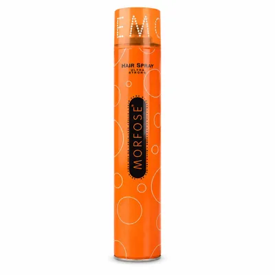 Produktbild von Morfose Ultra Strong Haarspray 400 ml – Ultrastarker Halt für lang anhaltende Frisuren, Fixierspray für zuverlässiges Styling, KI-generiertes Bild