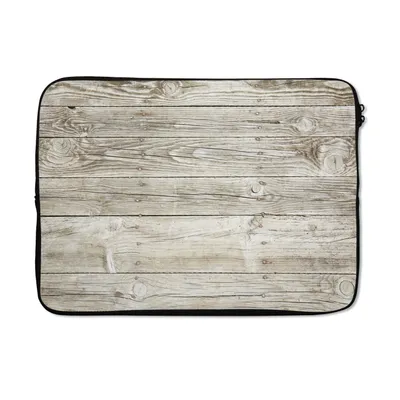 Produktbild von MuchoWow® Laptop Hülle 13 Zoll Eine helle Holzwand als Hintergrund Laptoptasche - Laptophülle - Sleeve - Rundumschutz