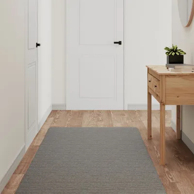 Produktbild von vidaXL Teppichläufer Grau 80x180 cm - Teppichläufer - Teppich - Bodenteppich - Läufer