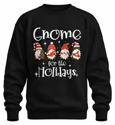Productafbeelding van Gnome voor de feestdagen, kerstelf, kerstman - kerst, kerstcadeau, kersttrui, uni, zwart, maat S