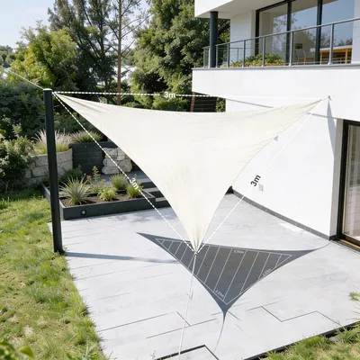 Obrázok produktu pre Vodotesná trojuholníková plachta, 3 x 3 x 3 m, s UV ochranou