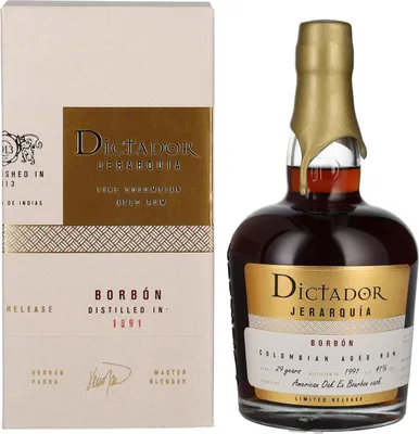 Produktbild von Dictador JERARQUÍA 29 Years Old BORBÓN Rum 1991 41% Vol. 0,7l in Geschenkbox