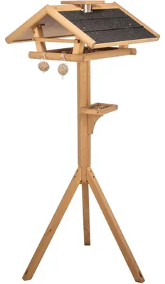 Produktbild von TRIXIE Vogelfutterhaus mit Ständer - braun - 55 × 27 × 53 cm/1,40 m
