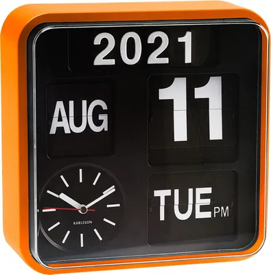 Immagine prodotto di Karlsson - Orologio da parete Mini Flip - Arancione