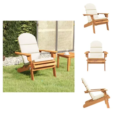 Obrázek produktu pro vidaXL Zahradní židle Adirondack s polštářem z masivního dřeva akácie - Zahradní židle