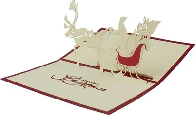 Immagine prodotto di Biglietto di Natale pop-up fatto a mano - n. 4