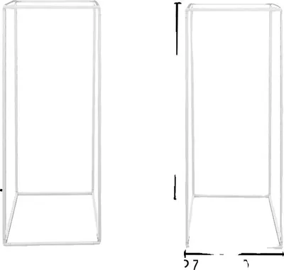 Image de Arche de mariage, support à fleurs stable, design moderne, M, BLANC