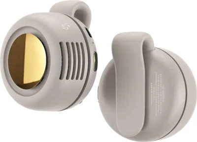Zdjęcie produktu dla Wiszący wentylator biodrowy, przenośny wentylator bezłopatkowy z ładowaniem USB i mini klipsem do uprawiania sportu, pracy na zewnątrz, biały