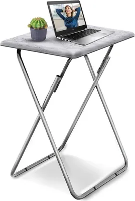 Produktbild von Klappbarer Beistelltisch Weißer Marmor 37x47x66cm