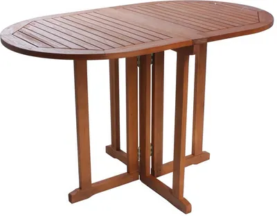 Produktbild von Garden Pleasure Balkontisch 'Baltimore' oval, klappbare Tischplatten, 120x70cm