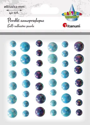 Immagine prodotto di Perline autoadesive tono blu 42 pz Titanio