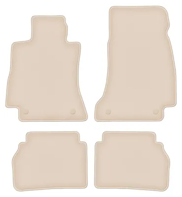 Produktbild von DURBAN Beige Velours-Fußmatten-Set für Mercedes CLS C257 Limousine (2018-)