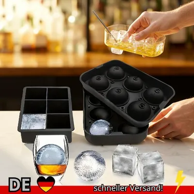 Produktbild von 6-Gitter Eis Silikon Würfel Form Tablett DIY Einfrieren Eismaschine Kreative