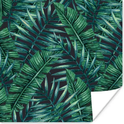 Produktbild von MuchoWow® Poster Blätter - Tropisch - Dschungel - Natur 100x100 cm - Babyzimmer