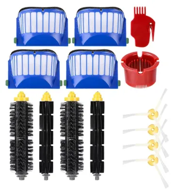 Image de 20 pièces de rechange iRobot série 600 605 621 697 Set de pièces latérales Brosse Filtre Accessoires