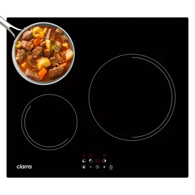 Obrázok produktu pre CIARRA 3 zónová indukčná varná doska Vstavaná varná doska s výkonom 5600 W 9 úrovní časovača Touch VM3BIH-E