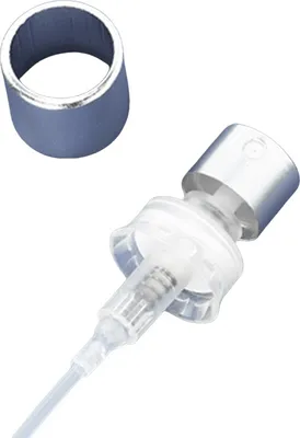 Obrázok produktu pre INF Hlavička rozprašovača fľaše na parfumy - 13 mm krimpovacia rozprašovač s hladkým uzáverom Strieborná