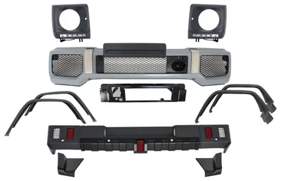 Produktbild von Bodykit für Mercedes G W463 89-18 G63 G65 Look Radkästen Scheinwerferblenden LED DRL