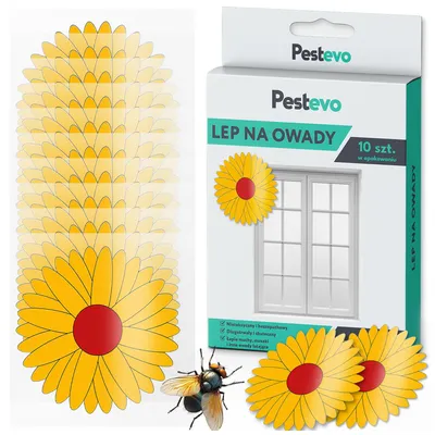 Zdjęcie produktu dla Kuketo | Przylepna łapka na muchy - 10 sztuk - 9,5 cm - Mocno przylepna - Wolna od chemikaliów i bezpieczna