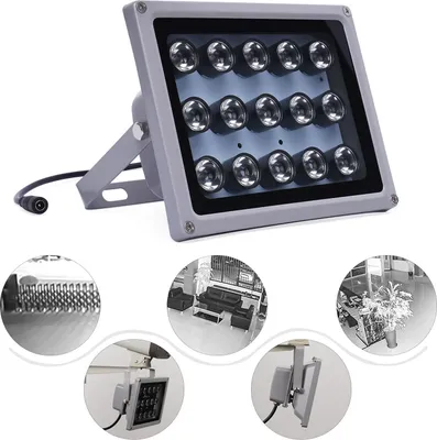 Produktbild von Nachtsicht Überwachungskameras Strahler Licht IR Infrarot LED Beleuchtung  Lampe  Scheinwerfer   Für Sicherheit  CCTV Kamera