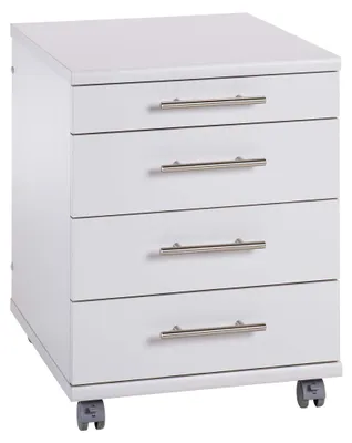 Rolcontainer mit 4 Schubladen, lichtgrau, 41,6x50x56,9 cm