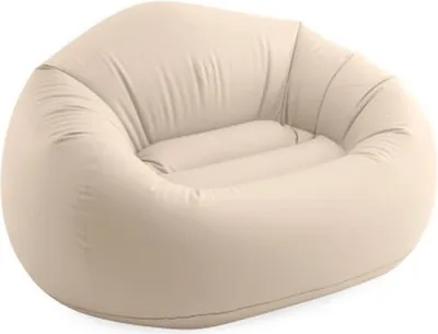 Produktbild von INTEX Sitzsack Beanless Bag Chair aufblasbarer Sessel creme Sitzkissen sitzen