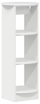 Image de Meuble d'appoint blanc brillant 40 x 40 x 100 cm en aggloméré