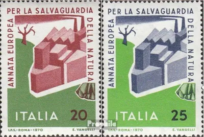 Produktbild von Briefmarken Italien 1970 Mi 1325-1326 (kompl.Ausg.) postfrisch Naturschutzjahr