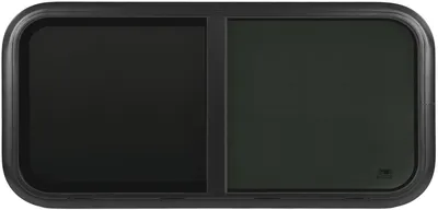 Productafbeelding van Schuifraam voor campers met uv-bescherming van gehard glas en insectenhor, L1100 H500mm (voor wanddikte: 43 tot 48 mm)