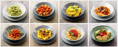 Produktbild von Wallario Poster - Italienische Pasta, Kunstdruck Größe: 80 x 200 cm