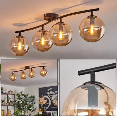 Produktbild von Fossobiubo Deckenlampe aus Metall/Glas in Schwarz