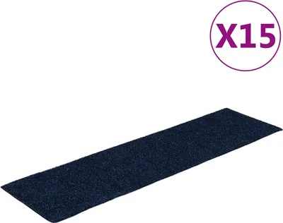 Obrázok produktu pre vidaXL Samolepiace podložky na kroky 15 ks 76x20 cm námornícka modrá obdĺžniková