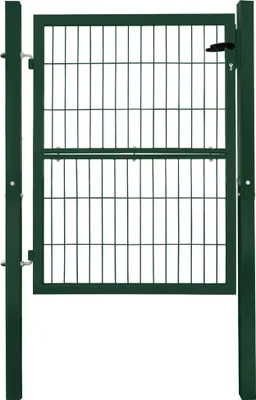 Produktbild von Gartentor Gartentür Zauntür Zauntor Gartenpforte Quadratrohr Anthrazit Grün mit Schloss V2Aox, Farbe / Türhöhe:Grün / 120 cm