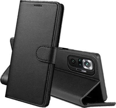 Produktbild von Hülle für Xiaomi REDMI NOTE 10 PRO - Schwarze Brieftasche Klappe Magnetisiert Aufbewahrung Karten Handyhülle Phonillico®