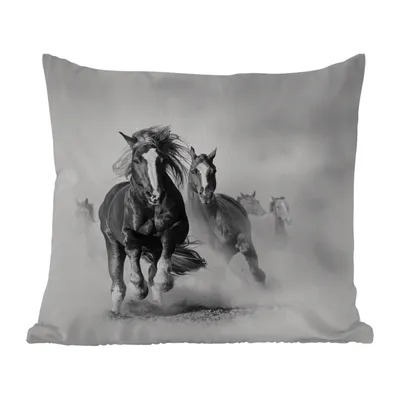 Obrázek produktu pro MuchoWow® Vnější polštář - Koně - Zvířata - Ilustrace -50x50 cm- Odolnost proti povětrnostním vlivům - polštář do obývacího pokoje